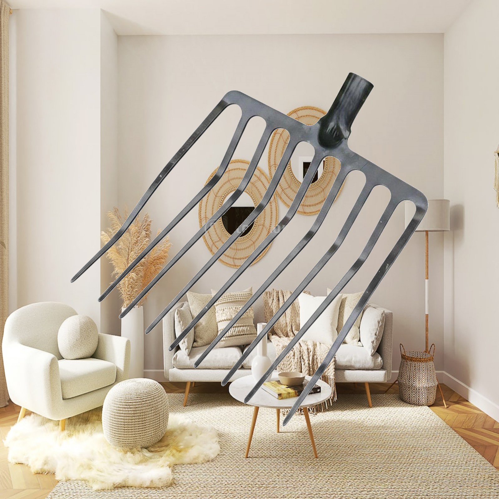 Farm Agriculture - Single Piece Agricultural Fork Multi Tine