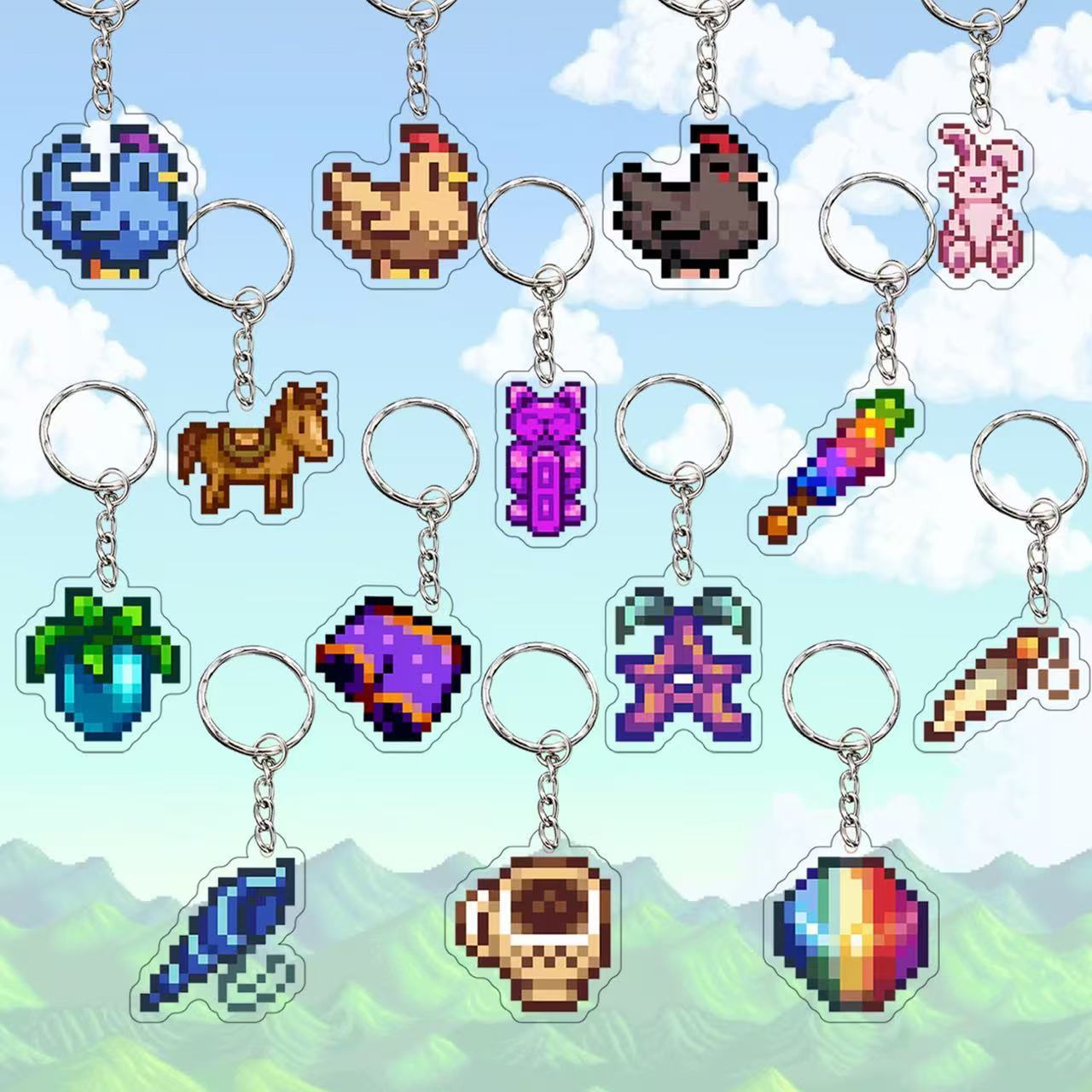 Farming Japan - Cozy Farm Life Pixel Art Keychain
