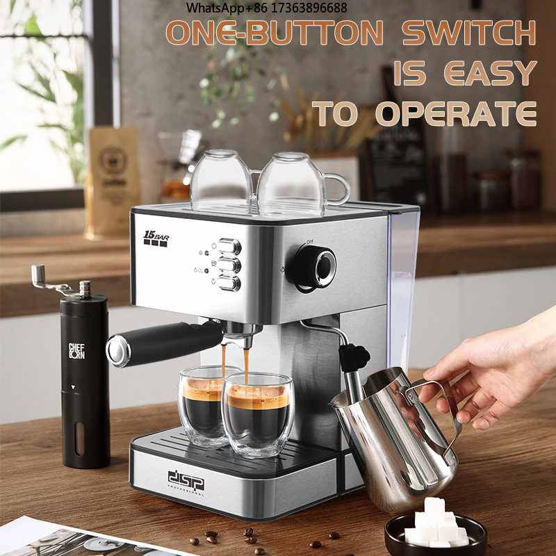 DSP 15 Bar Espresso Coffee Mak - đánh giá và giá Milking Machine