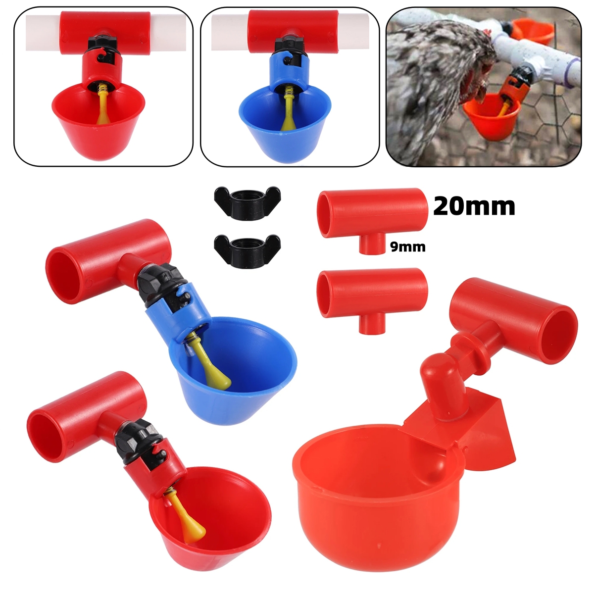 9mm Thread Interface Automatic - đánh giá và giá Chicken Nipple Drinker