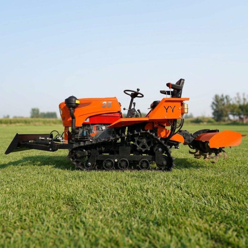 Crawler 4WD Rotary Tiller 35HP - đánh giá và giá Agriculture Farming Tractor