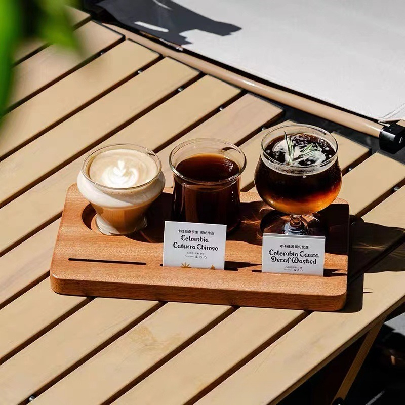 Wooden Coffee Cup Tray, Farm H - đánh giá và giá Farming Japan