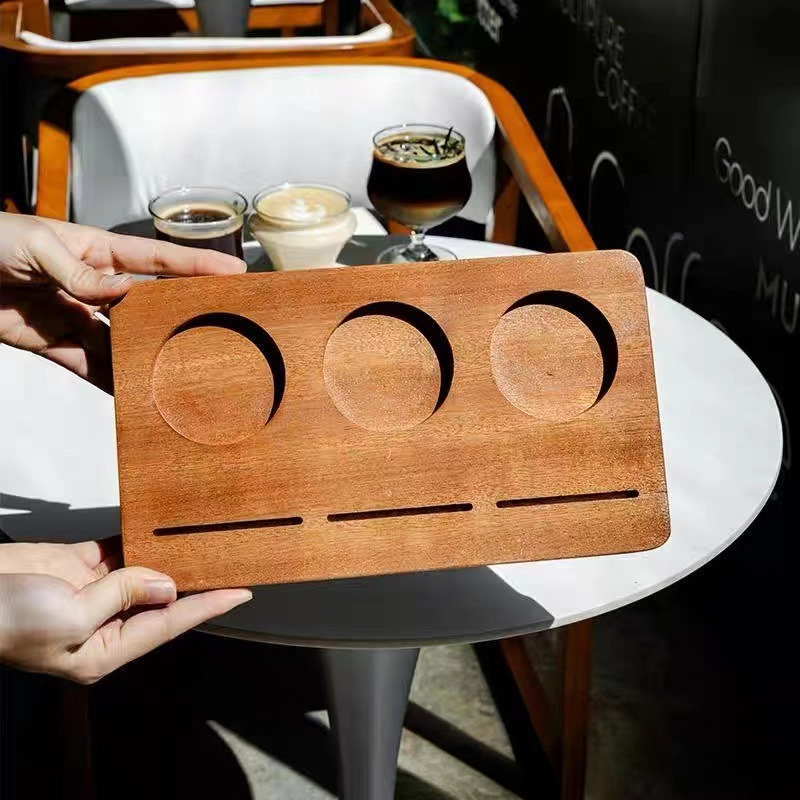 Wooden Coffee Cup Tray, Farm H - đánh giá và giá Farming Japan