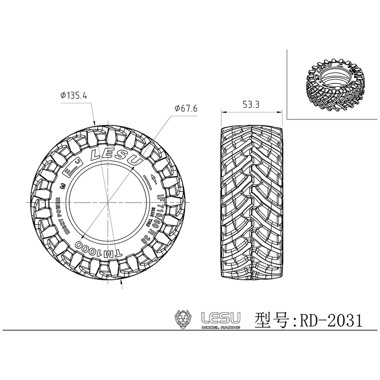 LESU 1/14 135.4MM Front Wheel  - đánh giá và giá Agriculture Farming Hub